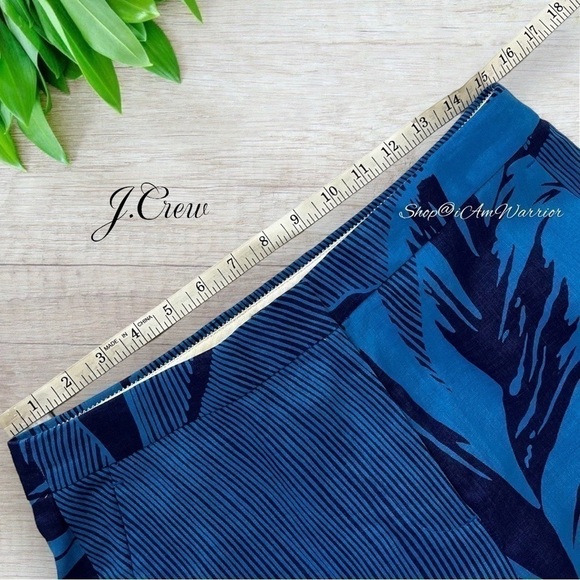J.Crew NWT 2PC palm frond print silk top & matching linen pants *shop@iamwarrior - Picture 13 of 17
